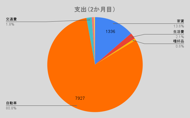 支出（2か月目）
